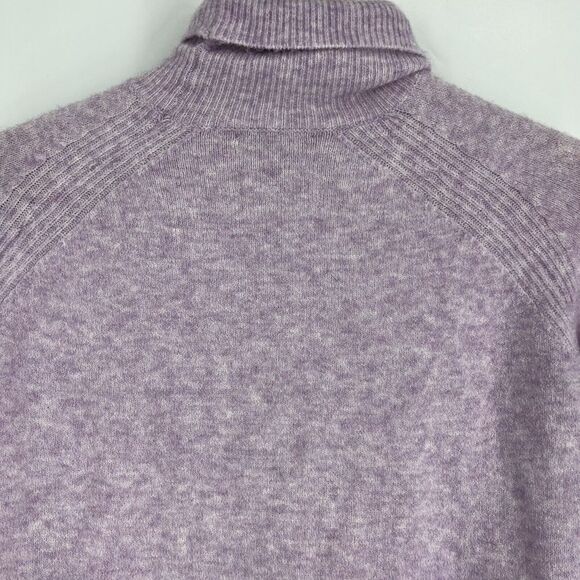 J Crew Sweater Size XS Womens Purple Side Slit Turtleneck Supersoft Yarn Knit - Picture 5 of 8